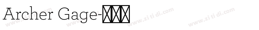 Archer Gage字体转换